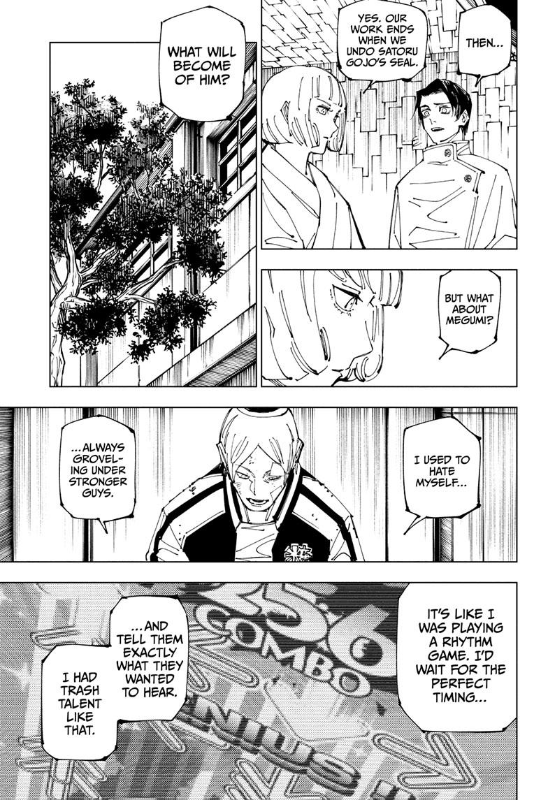 Jujutsu Kaisen Manga Chapter 220 page 14 - Self-Purification, Self-Constraint scene