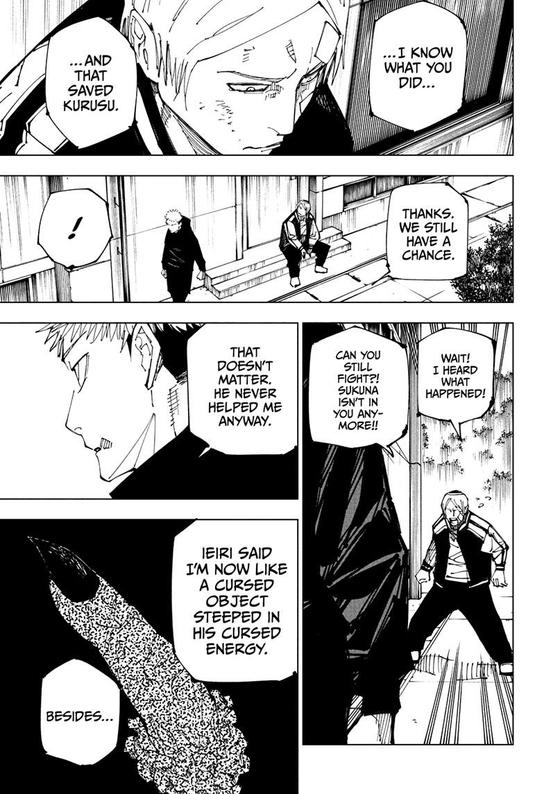 Jujutsu Kaisen Manga Chapter 220 page 16 - Self-Purification, Self-Constraint scene
