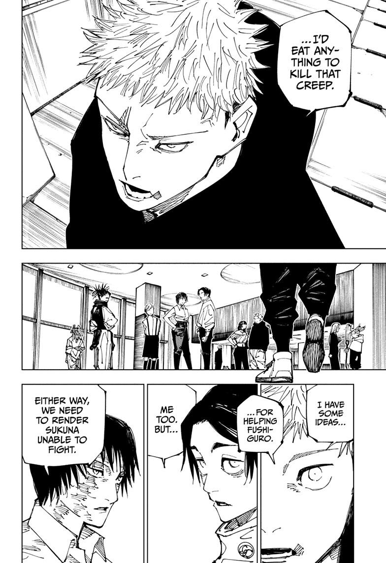 Jujutsu Kaisen Manga Chapter 220 page 17 - Self-Purification, Self-Constraint scene