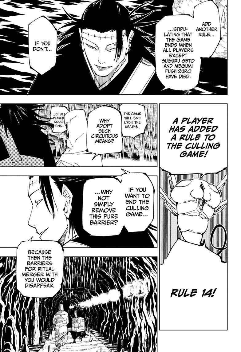 Jujutsu Kaisen Manga Chapter 220 page 8 - Self-Purification, Self-Constraint scene