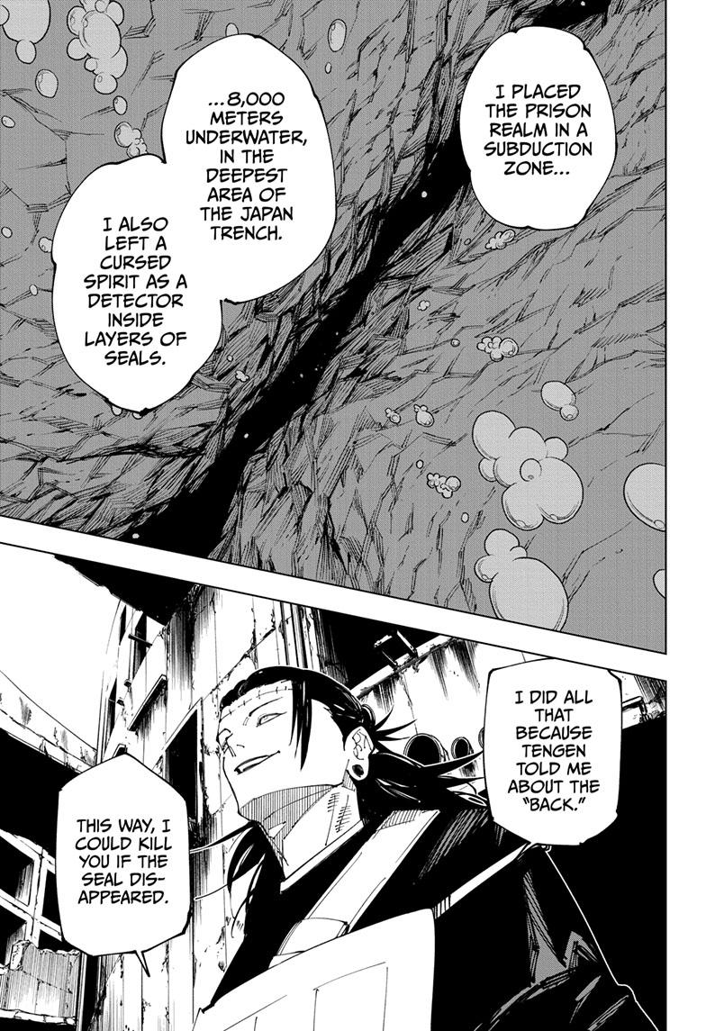Jujutsu Kaisen Manga Chapter 221 page 10 - Gain and Loss scene