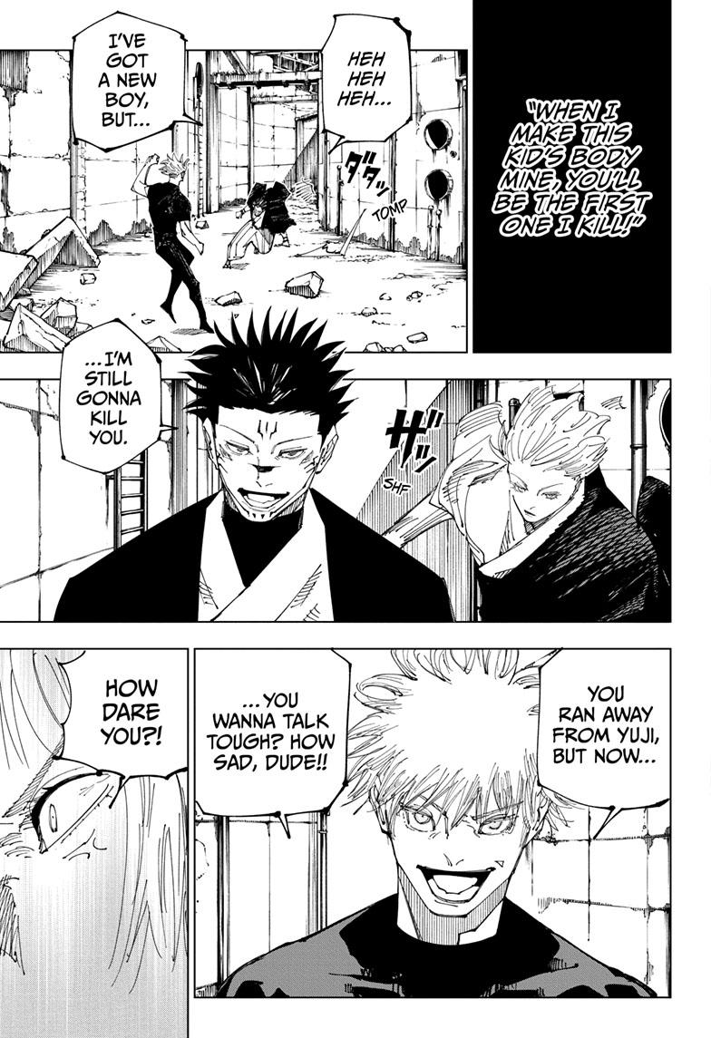 Jujutsu Kaisen Manga Chapter 221 page 15 - Gain and Loss scene