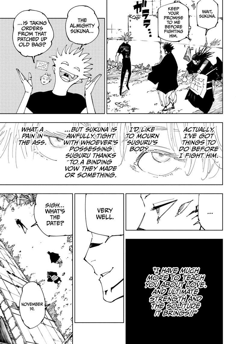 Jujutsu Kaisen Manga Chapter 221 page 17 - Gain and Loss scene
