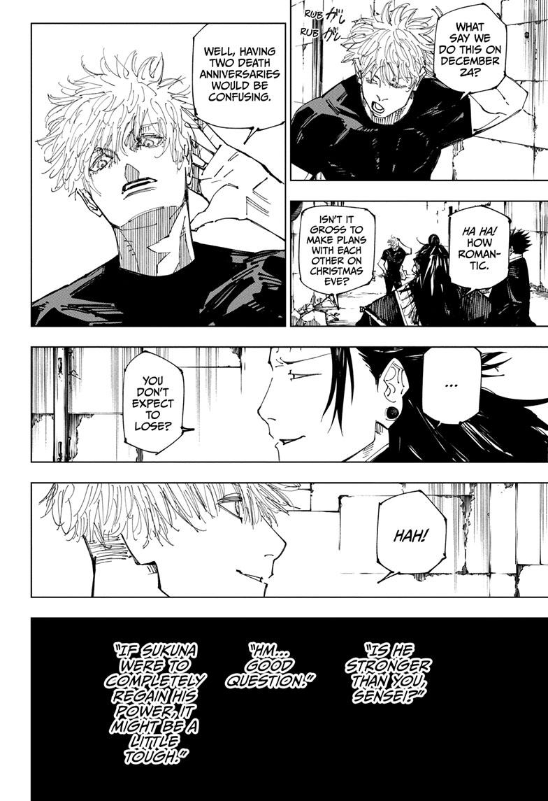 Jujutsu Kaisen Manga Chapter 221 page 18 - Gain and Loss scene