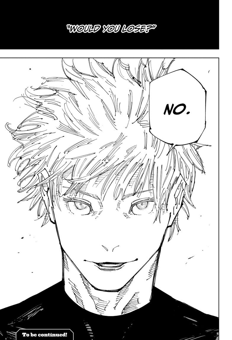 Jujutsu Kaisen Manga Chapter 221 page 19 - Gain and Loss scene