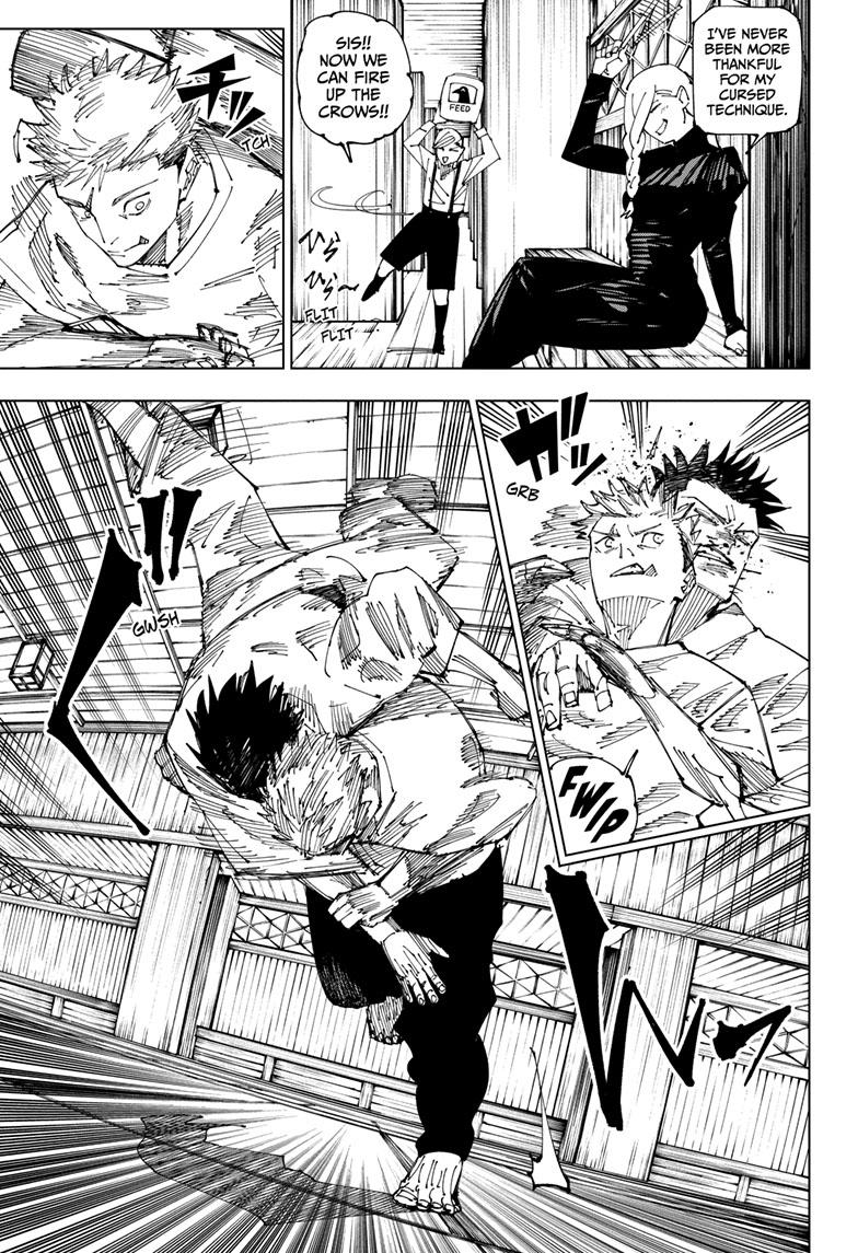 Jujutsu Kaisen Manga Chapter 222 page 10 - Foretokens scene