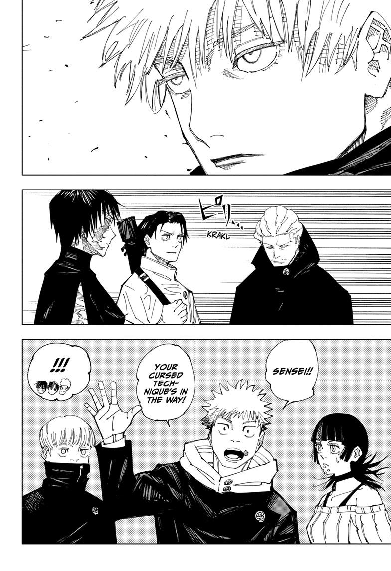 Jujutsu Kaisen Manga Chapter 222 page 17 - Foretokens scene