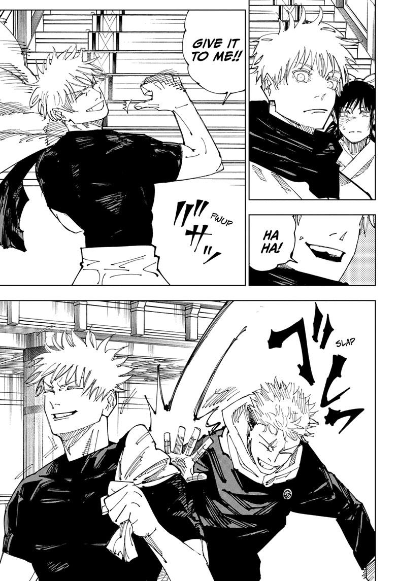 Jujutsu Kaisen Manga Chapter 222 page 18 - Foretokens scene