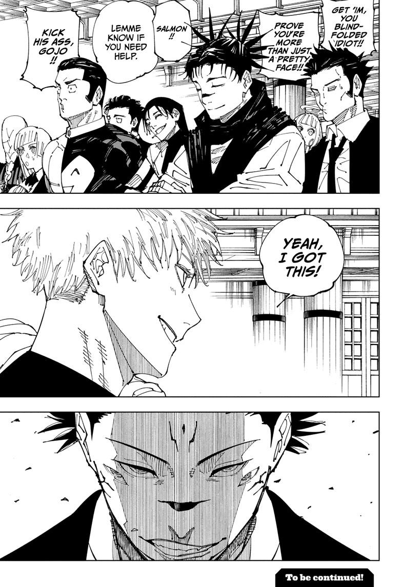 Jujutsu Kaisen Manga Chapter 222 page 20 - Foretokens scene