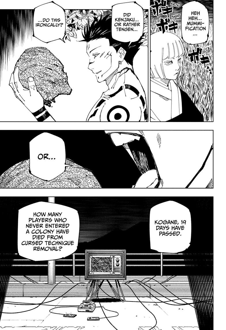Jujutsu Kaisen Manga Chapter 222 page 4 - Foretokens scene