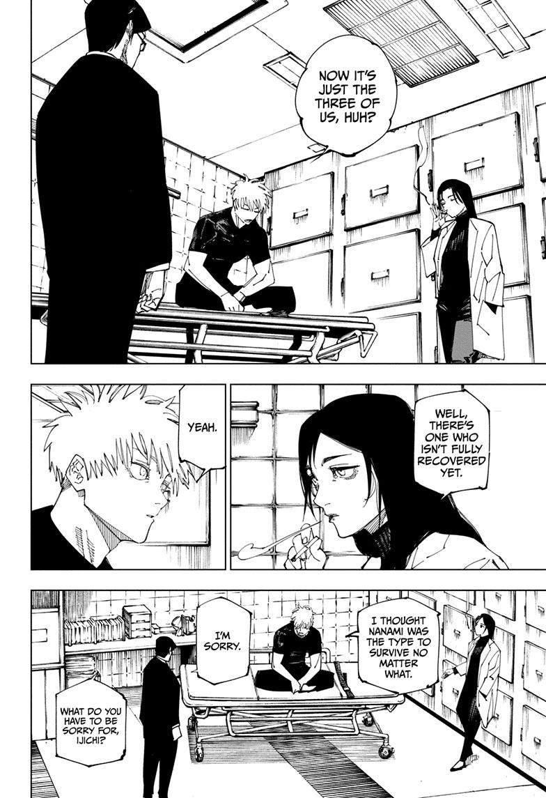 Jujutsu Kaisen Manga Chapter 222 page 7 - Foretokens scene