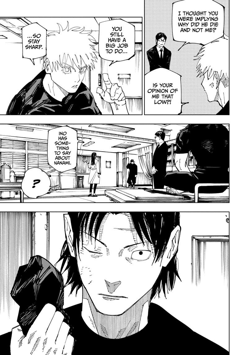 Jujutsu Kaisen Manga Chapter 222 page 8 - Foretokens scene