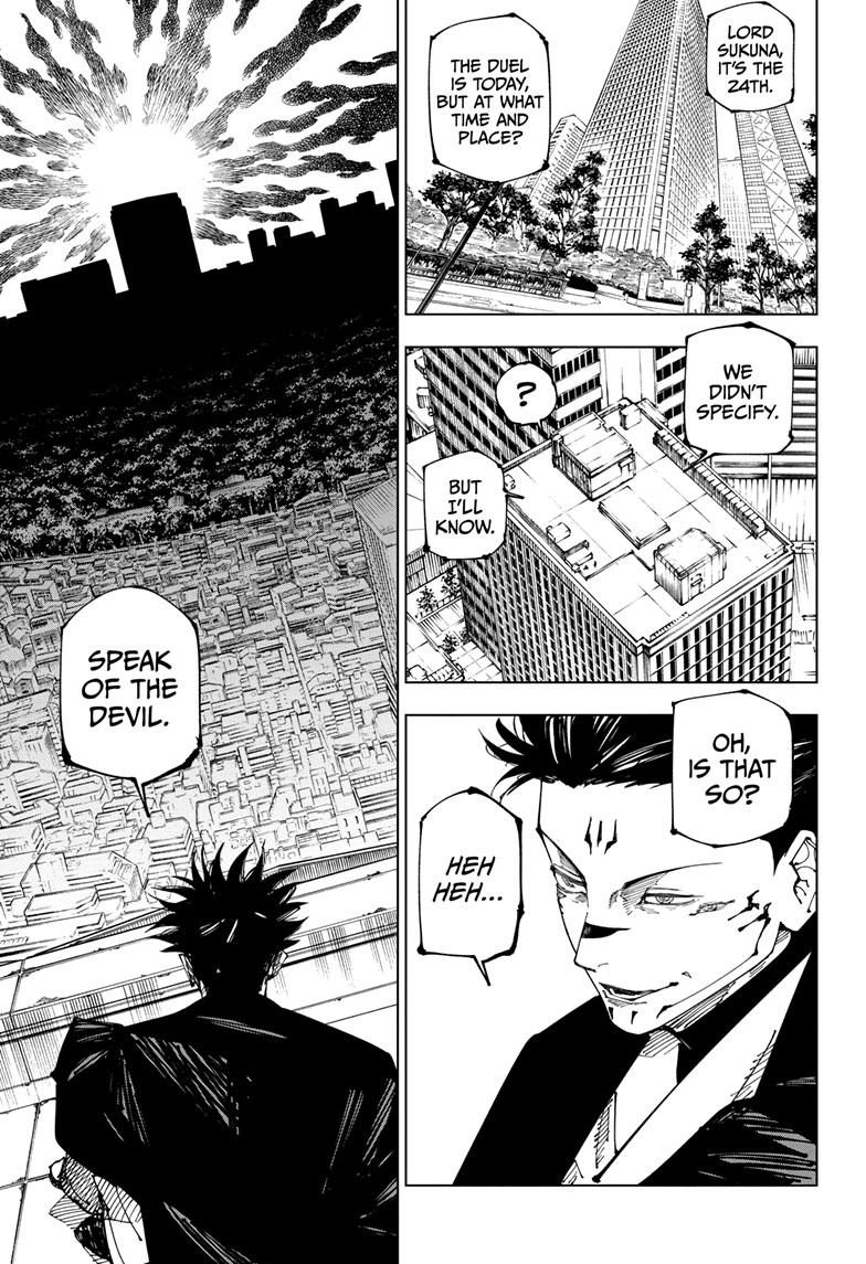 Jujutsu Kaisen Manga Chapter 223 page 4 - Inhuman Makyo Shinjuku Showdown, Part 1 scene
