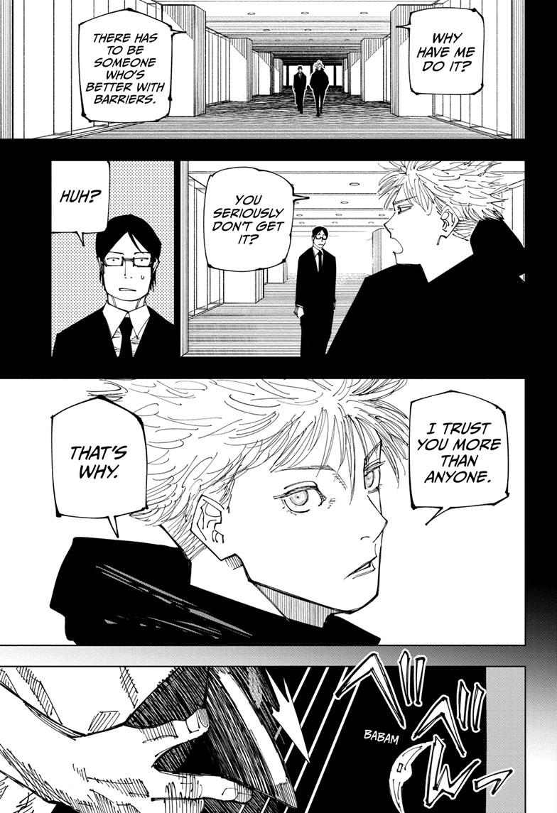 Jujutsu Kaisen Manga Chapter 223 page 8 - Inhuman Makyo Shinjuku Showdown, Part 1 scene