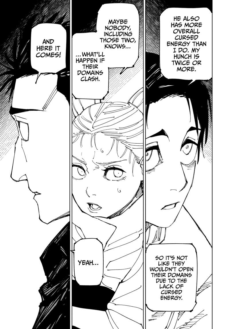 Jujutsu Kaisen Manga Chapter 225 page 12 - Inhuman Makyo Shinjuku Showdown, Part 3 scene