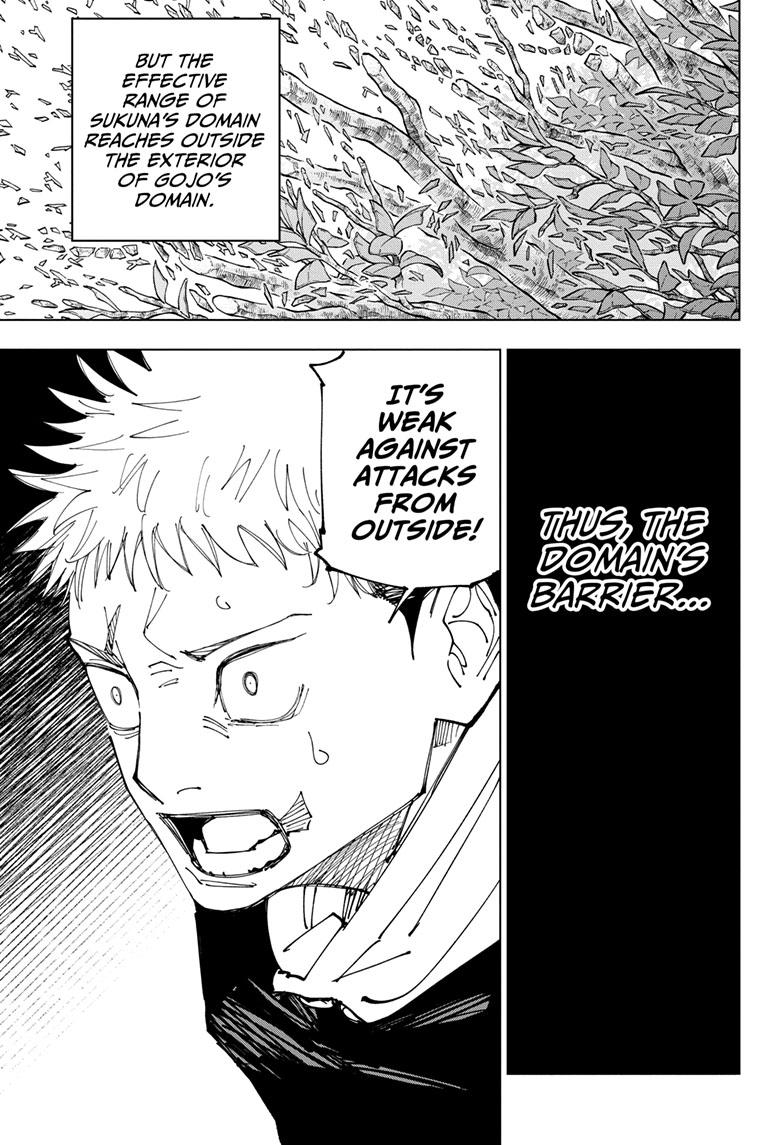 Jujutsu Kaisen Manga Chapter 225 page 16 - Inhuman Makyo Shinjuku Showdown, Part 3 scene