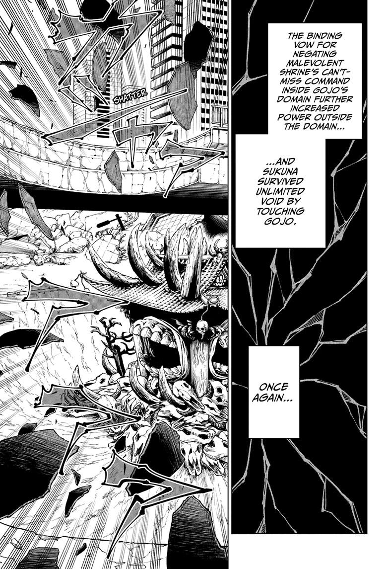 Jujutsu Kaisen Manga Chapter 227 page 14 - Inhuman Makyo Shinjuku Showdown, Part 5 scene