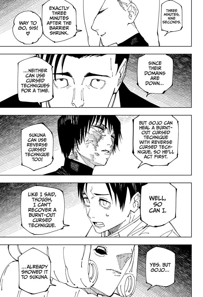 Jujutsu Kaisen Manga Chapter 228 page 13 - Inhuman Makyo Shinjuku Showdown, Part 6 scene