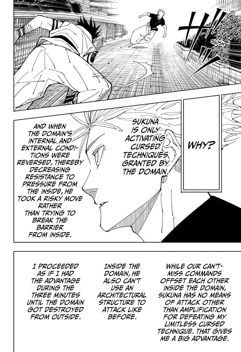 Jujutsu Kaisen Manga Chapter 228 page 18 - Inhuman Makyo Shinjuku Showdown, Part 6 scene