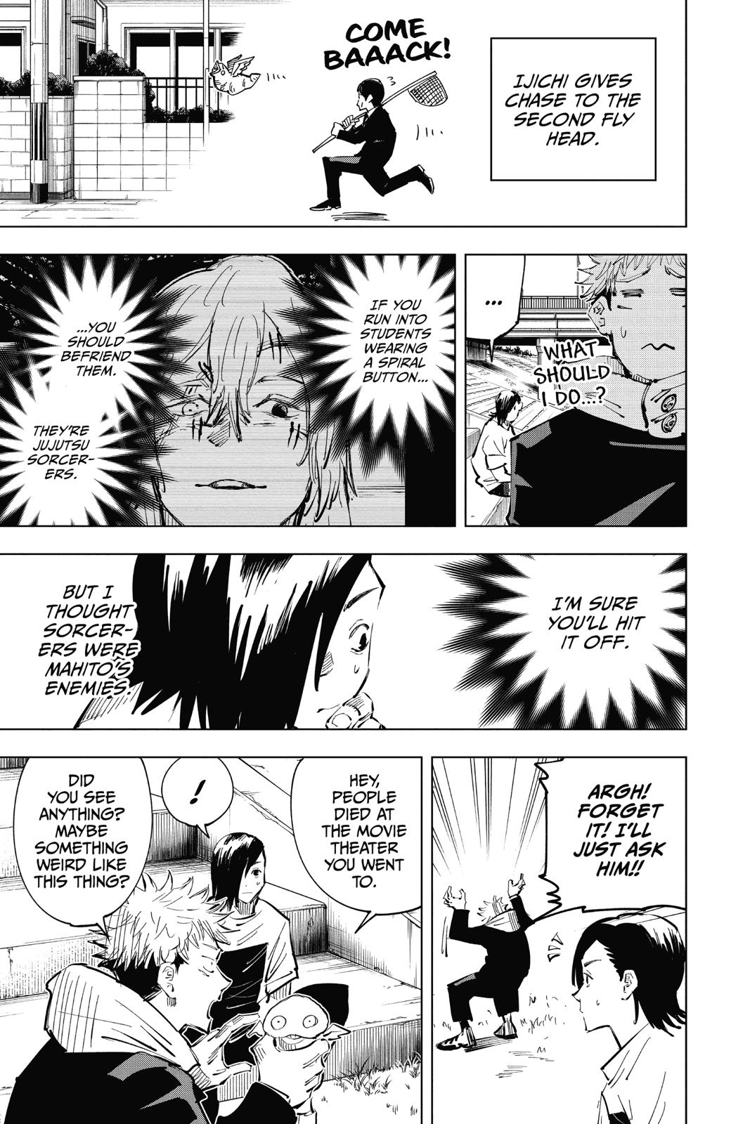 Jujutsu Kaisen Manga Chapter 23 page 18 - Young Fish and Reverse Punishment, Part 5 scene