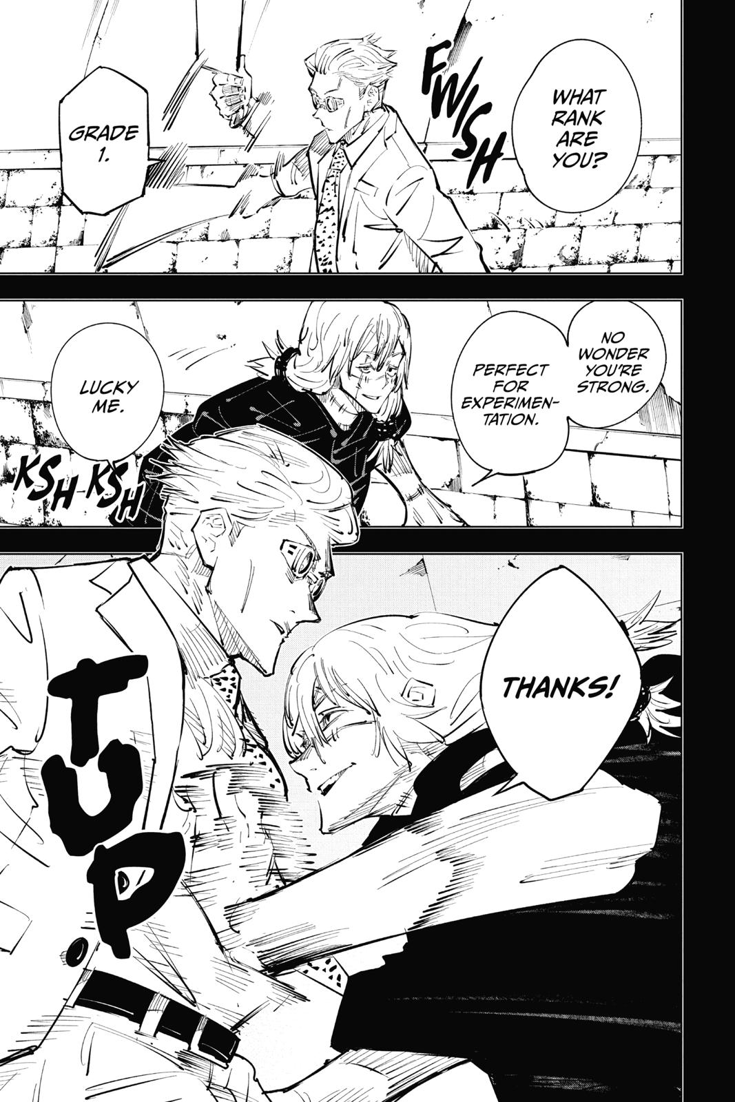 Jujutsu Kaisen Manga Chapter 23 page 7 - Young Fish and Reverse Punishment, Part 5 scene