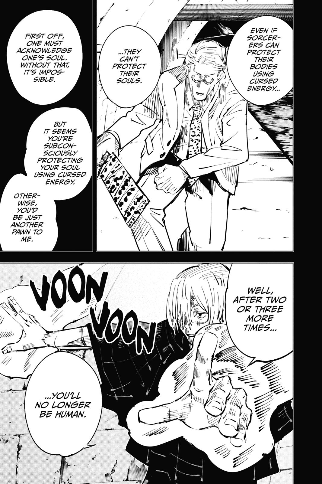 Jujutsu Kaisen Manga Chapter 23 page 9 - Young Fish and Reverse Punishment, Part 5 scene