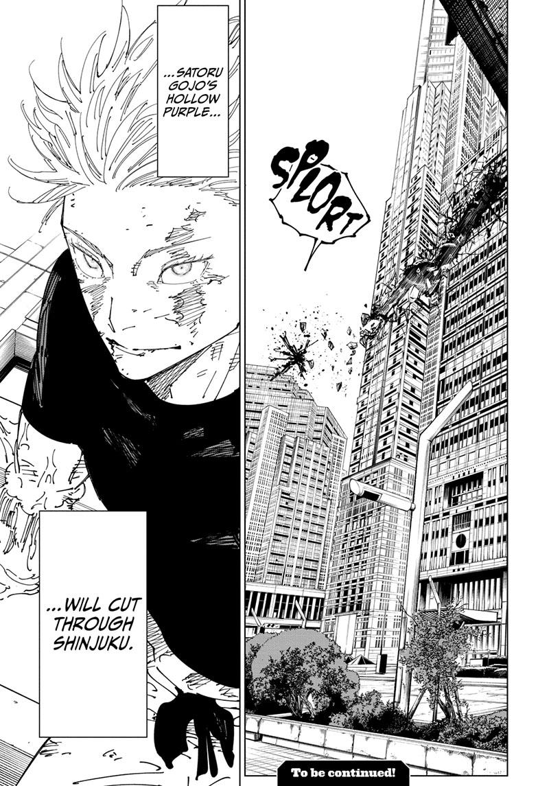 Jujutsu Kaisen Manga Chapter 234 page 19 - Inhuman Makyo Shinjuku Showdown, Part 12 scene