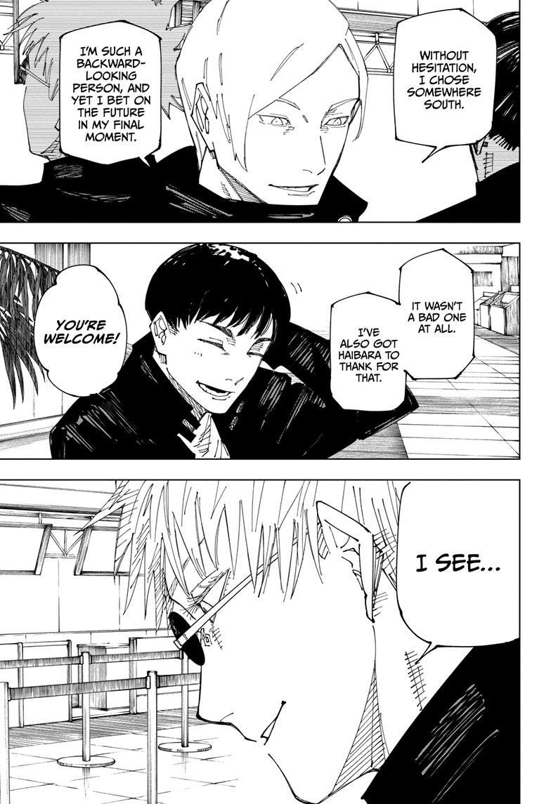 Jujutsu Kaisen Manga Chapter 236 page 10 - Heading South scene