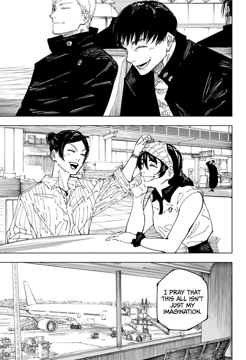 Jujutsu Kaisen Manga Chapter 236 page 12 - Heading South scene