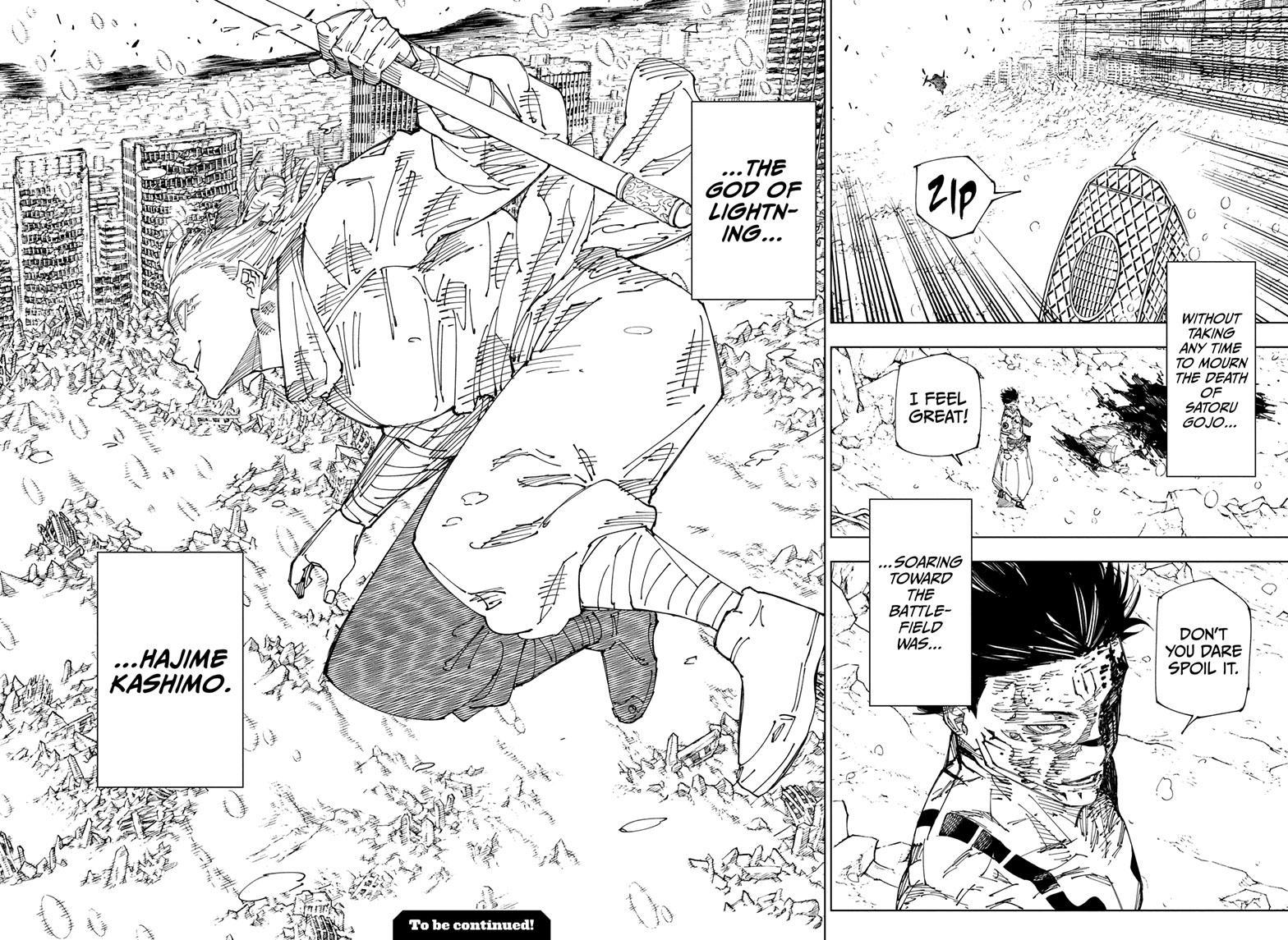 Jujutsu Kaisen Manga Chapter 236 page 18 - Heading South scene