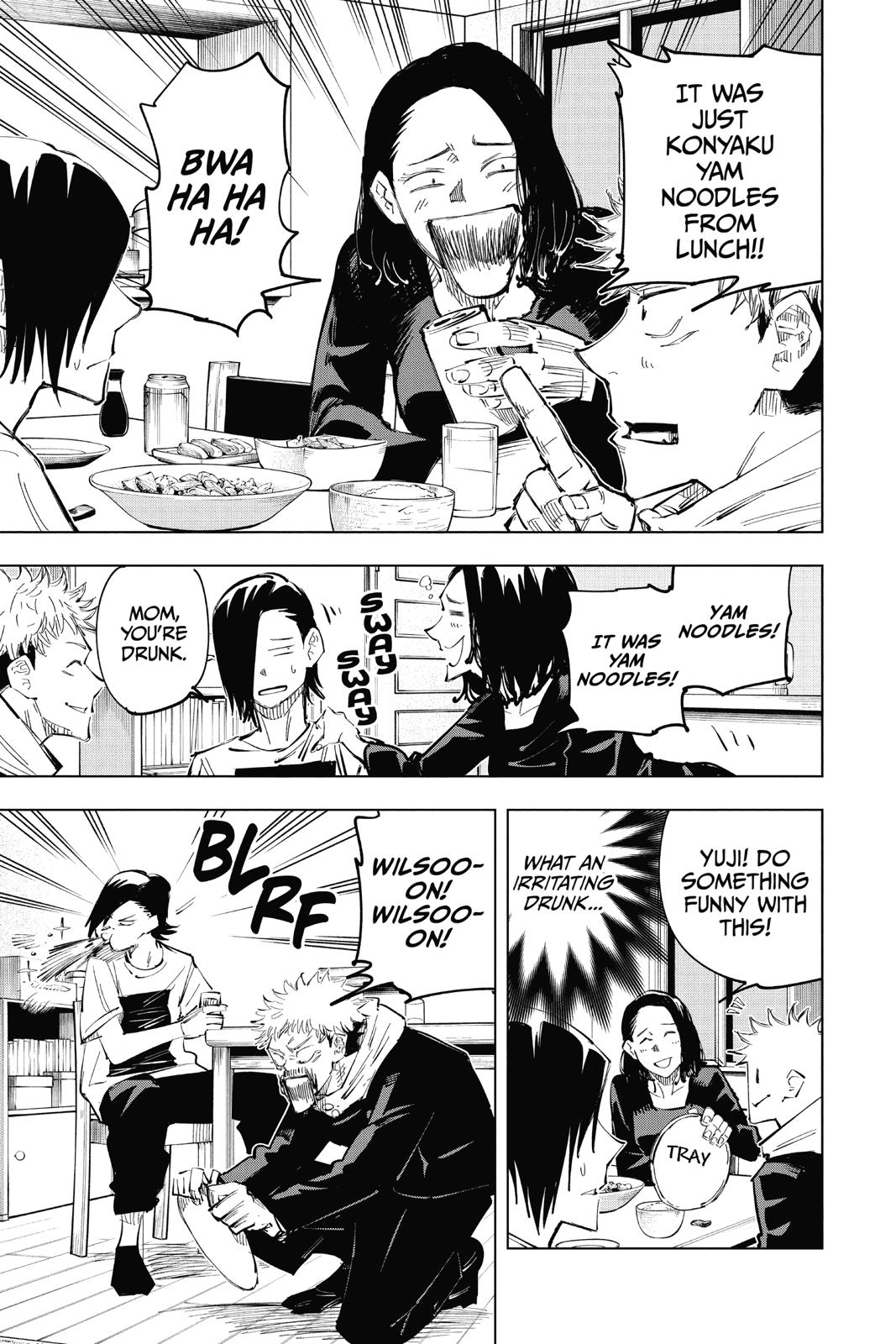 Jujutsu Kaisen Manga Chapter 24 page 13 - Young Fish and Revere Punishment, Part 6 scene