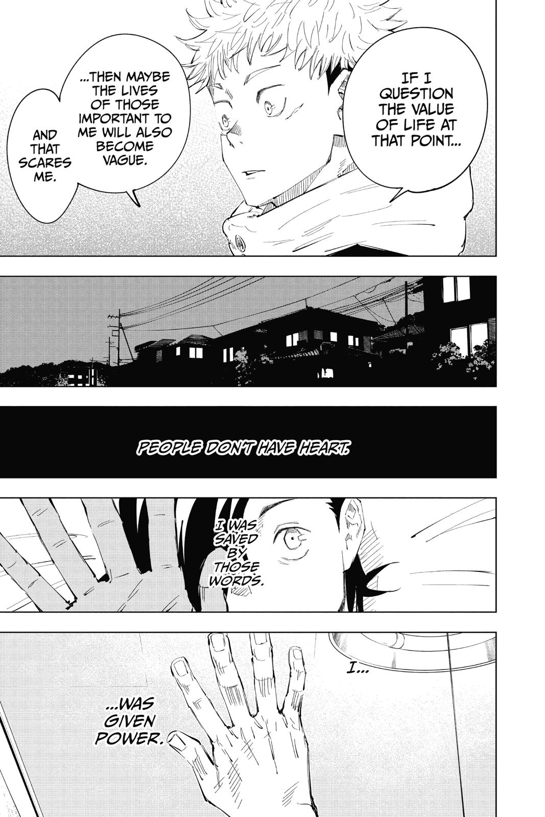 Jujutsu Kaisen Manga Chapter 24 page 17 - Young Fish and Revere Punishment, Part 6 scene