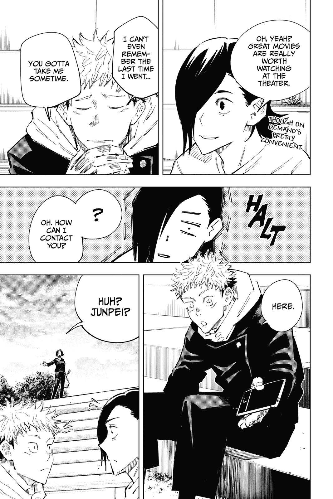 Jujutsu Kaisen Manga Chapter 24 page 3 - Young Fish and Revere Punishment, Part 6 scene