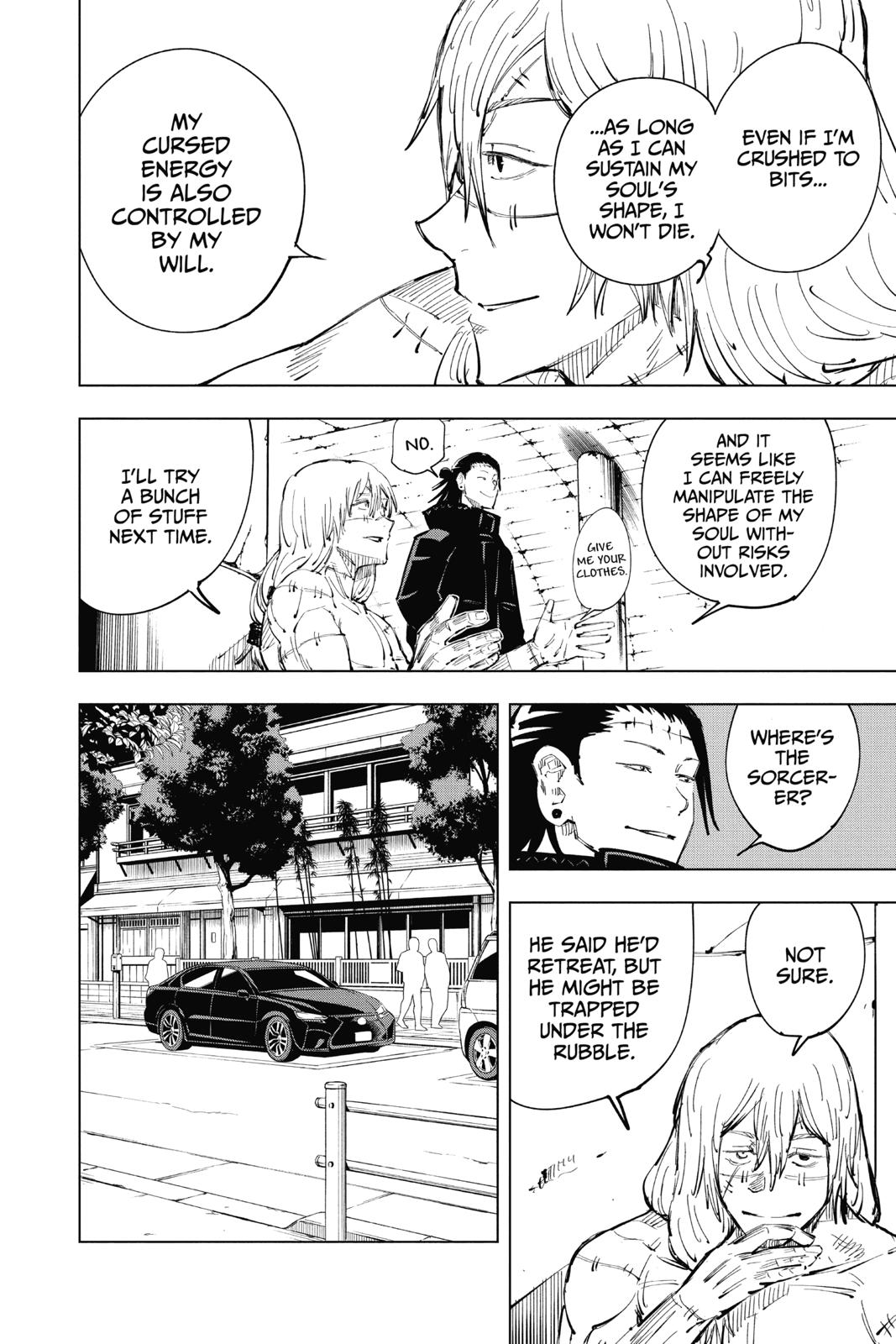 Jujutsu Kaisen Manga Chapter 24 page 8 - Young Fish and Revere Punishment, Part 6 scene