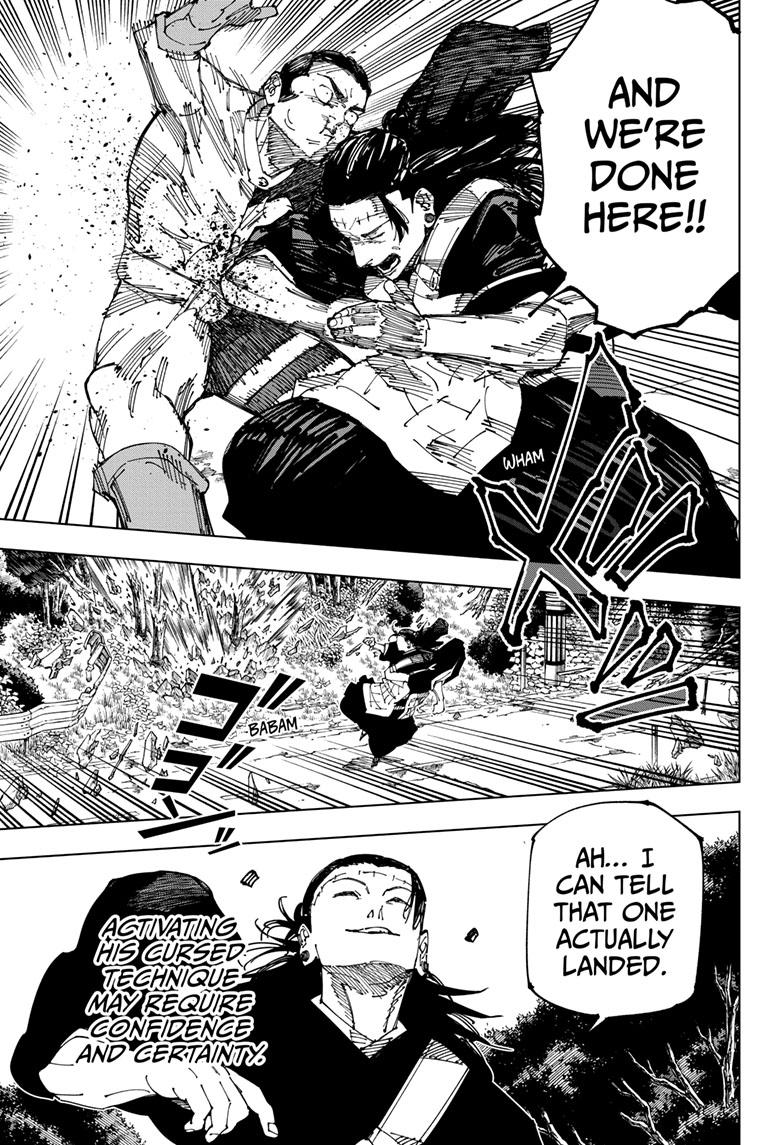 Jujutsu Kaisen Manga Chapter 240 page 15 - Foolish Survivor —Live On— scene