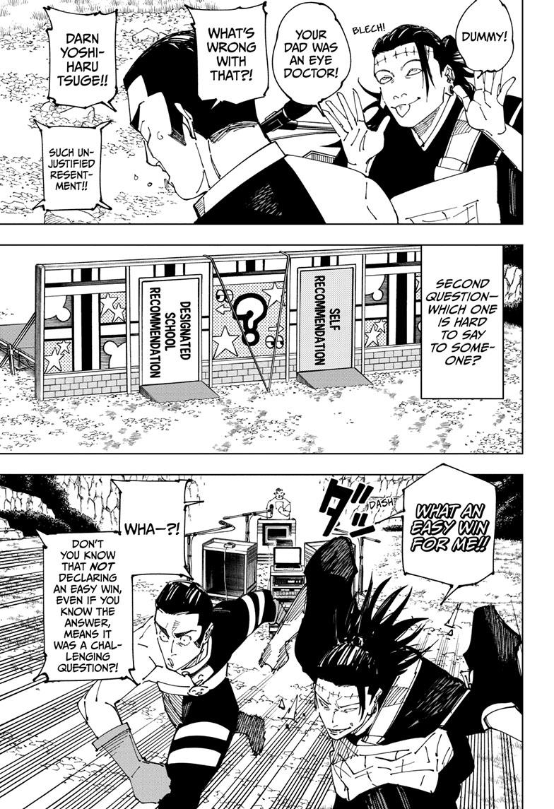Jujutsu Kaisen Manga Chapter 242 page 11 - Foolish Survivor —Flying High— scene