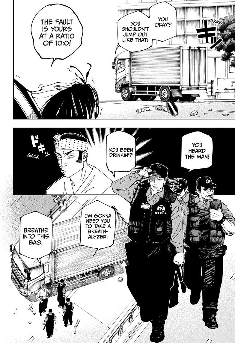 Jujutsu Kaisen Manga Chapter 242 page 4 - Foolish Survivor —Flying High— scene