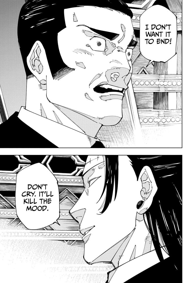 Jujutsu Kaisen Manga Chapter 243 page 12 - Foolish Survivor —Laughing It Up— scene