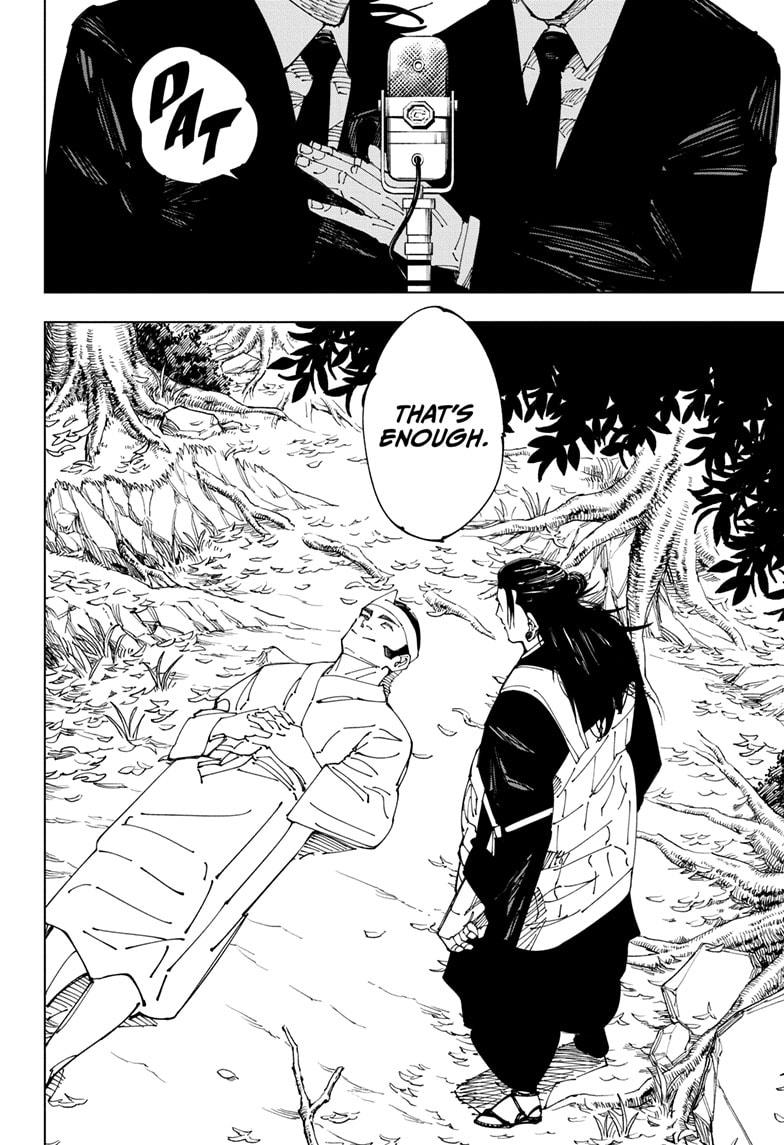 Jujutsu Kaisen Manga Chapter 243 page 13 - Foolish Survivor —Laughing It Up— scene