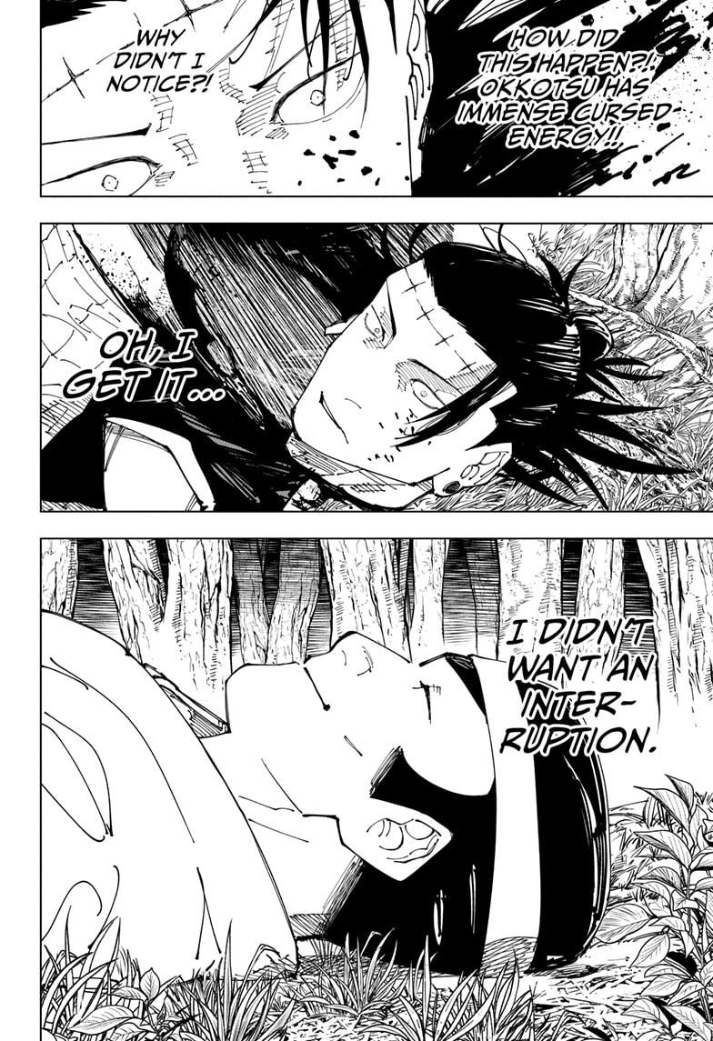 Jujutsu Kaisen Manga Chapter 243 page 16 - Foolish Survivor —Laughing It Up— scene