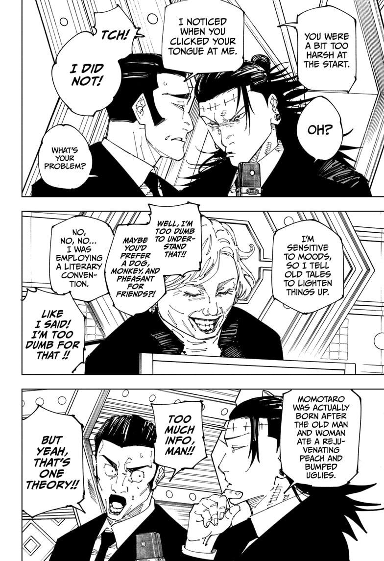 Jujutsu Kaisen Manga Chapter 243 page 4 - Foolish Survivor —Laughing It Up— scene