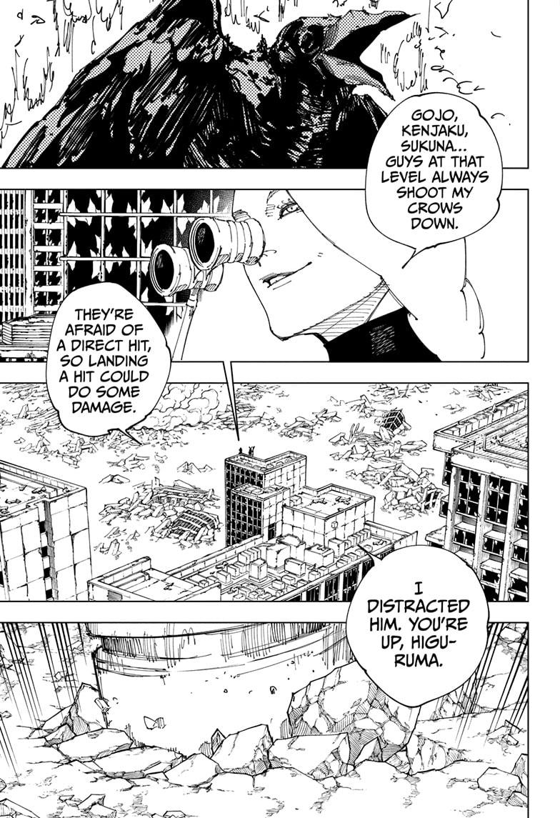 Jujutsu Kaisen Manga Chapter 244 page 13 - Inhuman Makyo Shinjuku Showdown, Part 16 scene