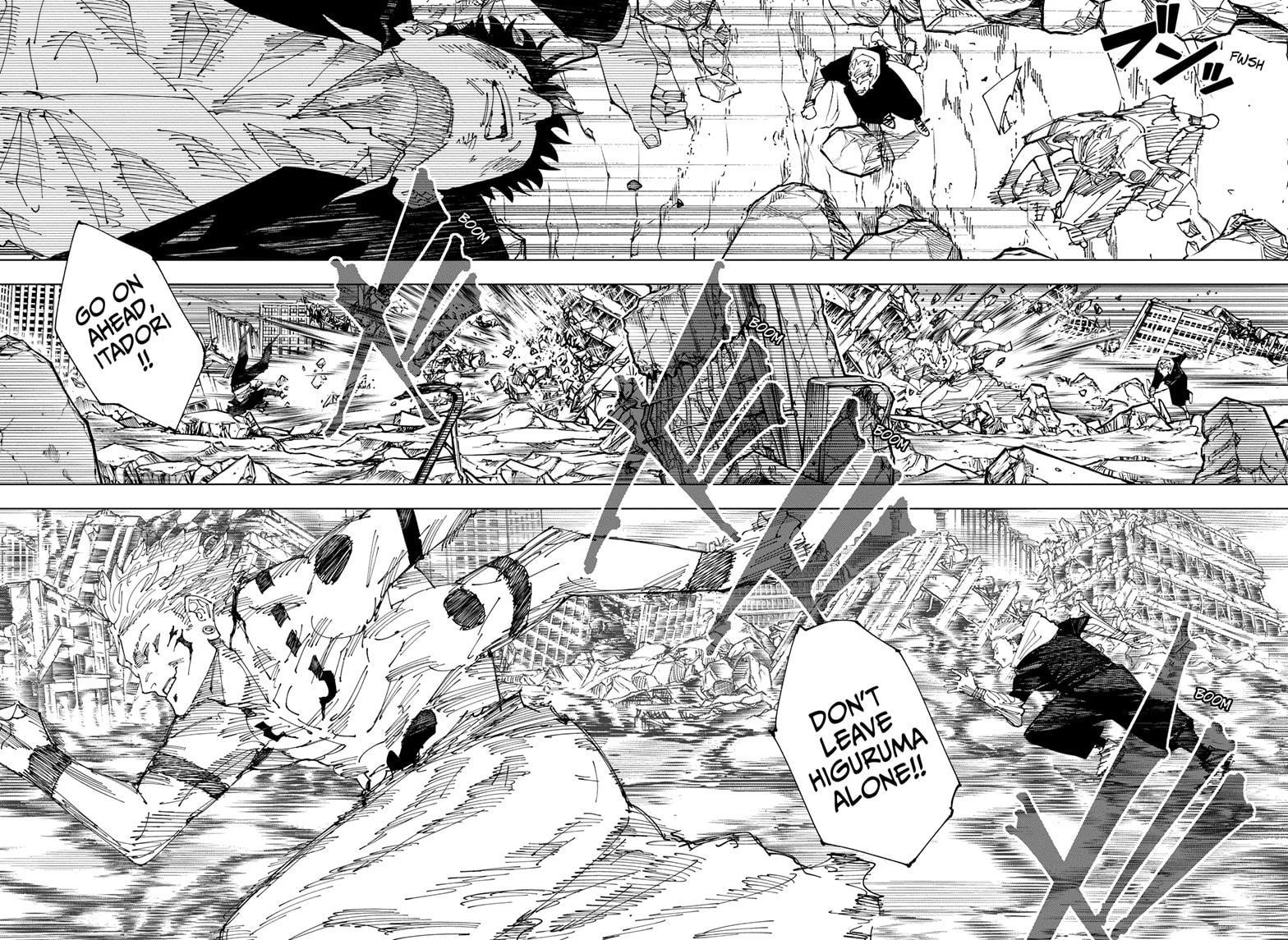Jujutsu Kaisen Manga Chapter 246 page 14 - Inhuman Makyo Shinjuku Showdown, Part 18 scene