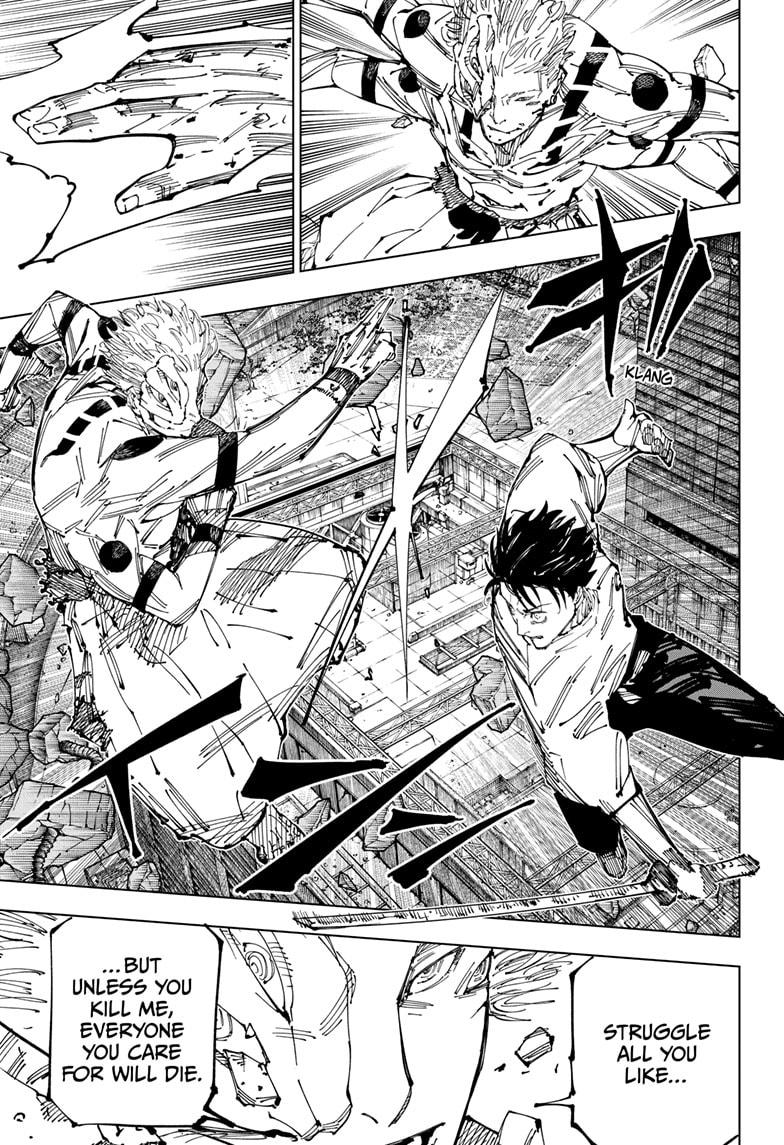 Jujutsu Kaisen Manga Chapter 248 page 17 - Inhuman Makyo Shinjuku Showdown, Part 20 scene