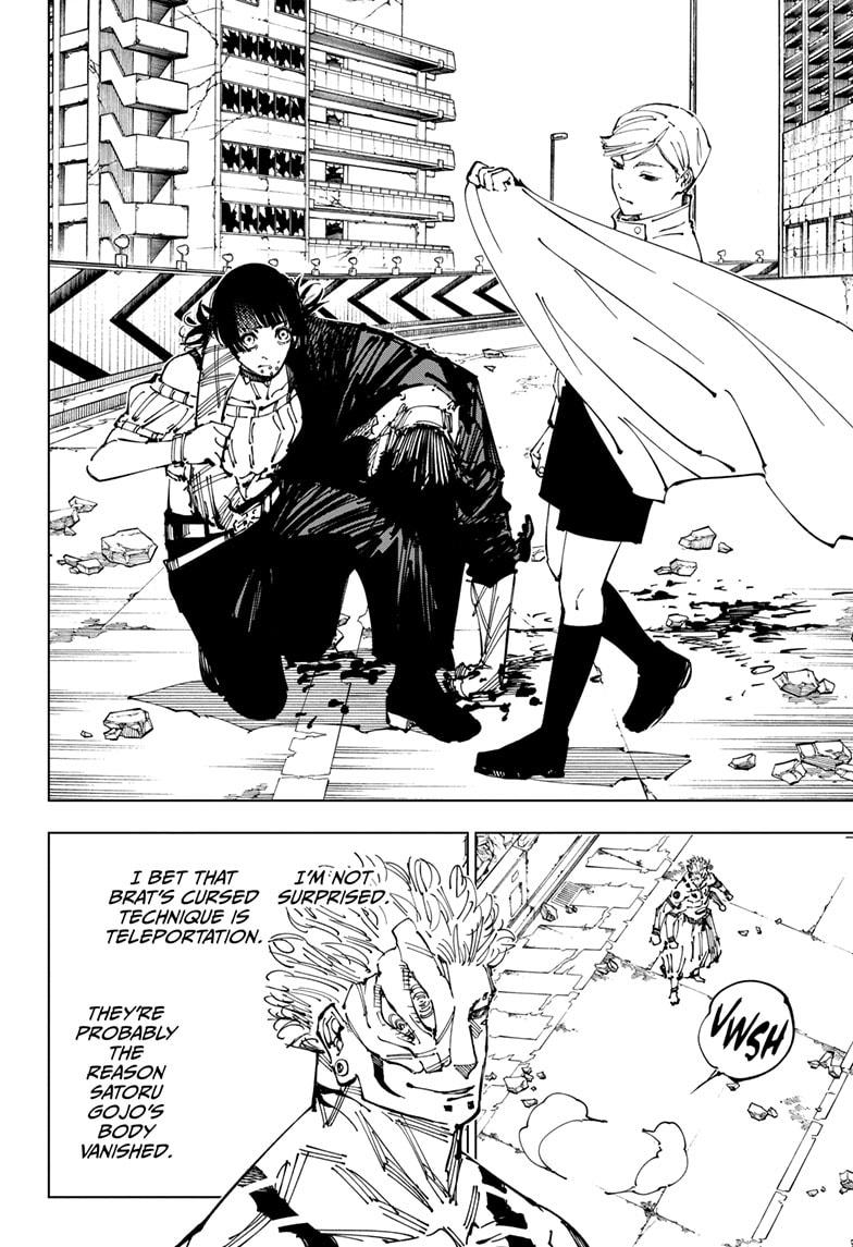 Jujutsu Kaisen Manga Chapter 248 page 4 - Inhuman Makyo Shinjuku Showdown, Part 20 scene