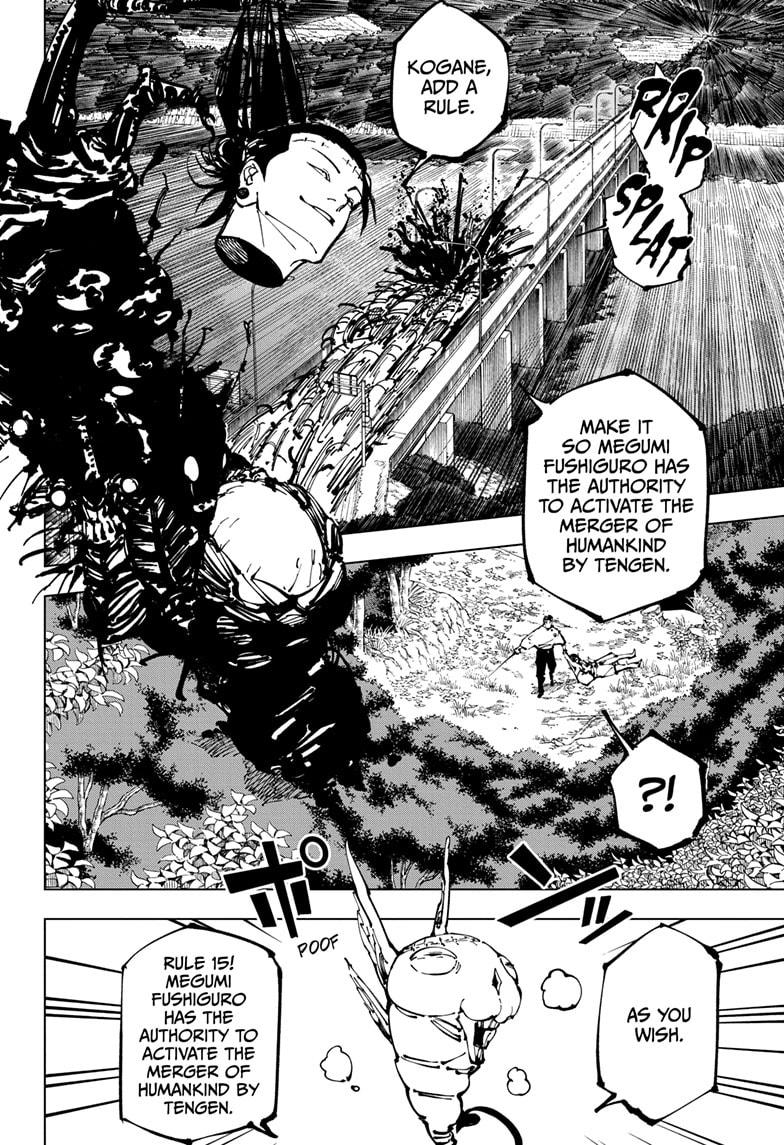 Jujutsu Kaisen Manga Chapter 249 page 4 - Inhuman Makyo Shinjuku Showdown, Part 21 scene
