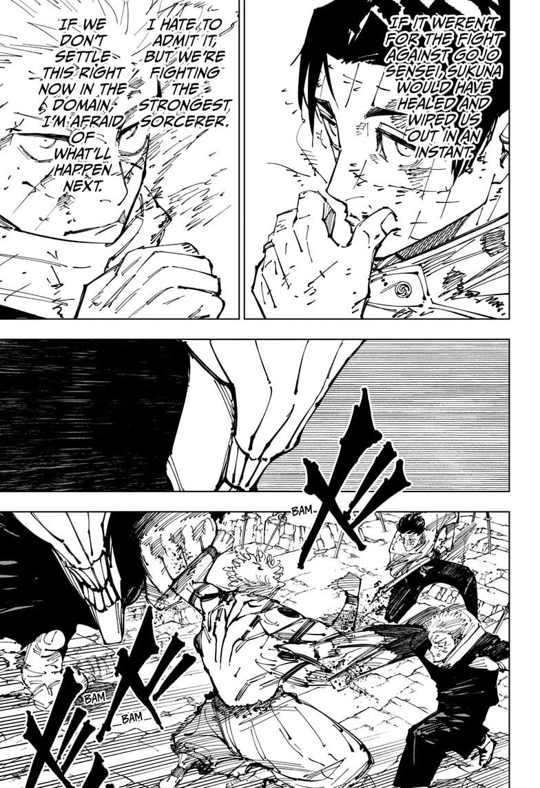 Jujutsu Kaisen Manga Chapter 250 page 15 - Inhuman Makyo Shinjuku Showdown, Part 22 scene