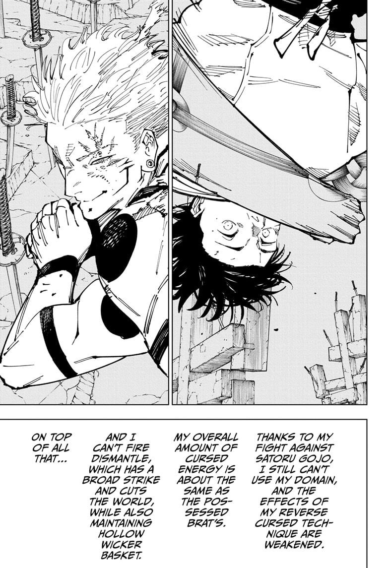 Jujutsu Kaisen Manga Chapter 250 page 5 - Inhuman Makyo Shinjuku Showdown, Part 22 scene