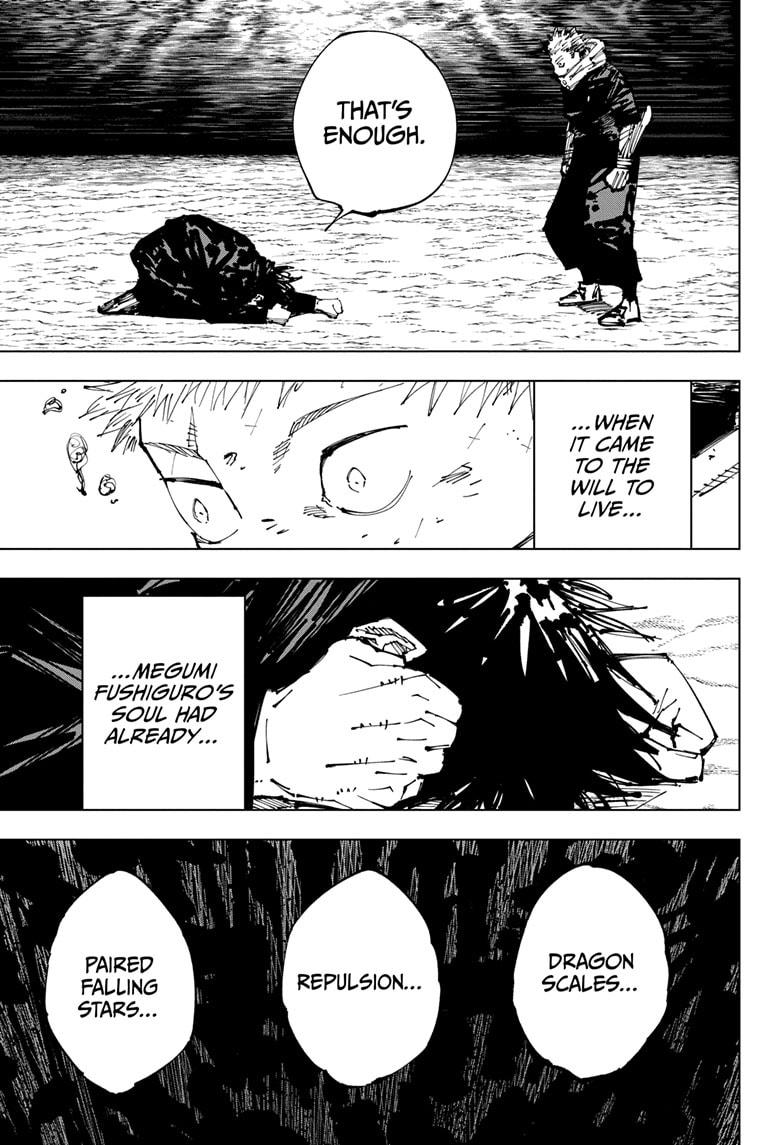 Jujutsu Kaisen Manga Chapter 251 page 15 - Inhuman Makyo Shinjuku Showdown, Part 23 scene
