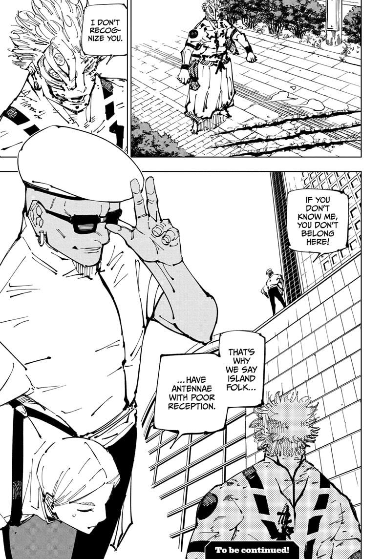 Jujutsu Kaisen Manga Chapter 254 page 19 - Inhuman Makyo Shinjuku Showdown, Part 26 scene